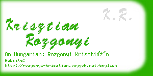 krisztian rozgonyi business card